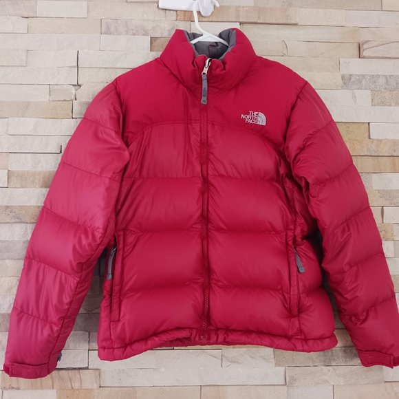 North Face Red Womens Medium Retro 96 Nuptse 700 Down Puffer Jacket Winter Coat